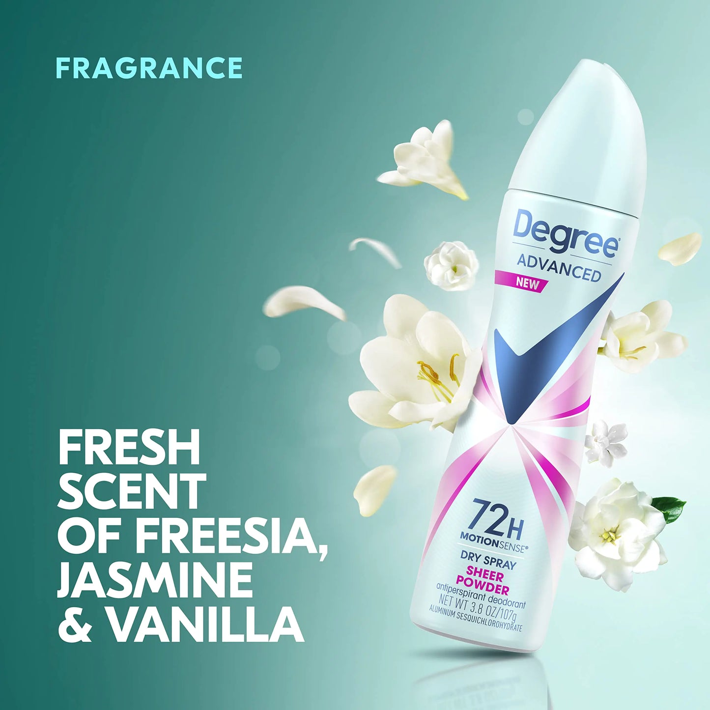 Degree Advanced Antiperspirant Deodorant Dry Spray 72-Hour Sweat and Odor Protection Sheer Powder Deodorant Spray For Women With MotionSense Technology 3.8 oz, Pack of 3 3.8 Ounce (Pack of 3)