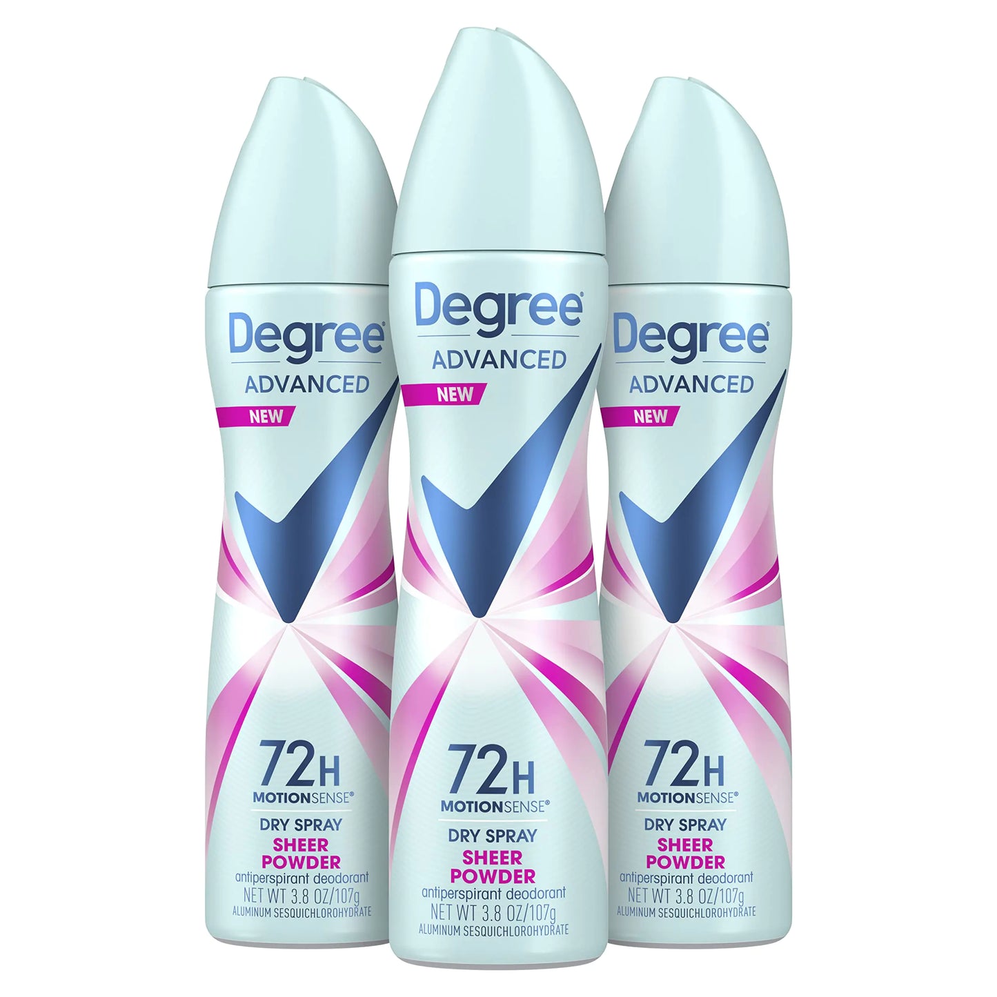 Degree Advanced Antiperspirant Deodorant Dry Spray 72-Hour Sweat and Odor Protection Sheer Powder Deodorant Spray For Women With MotionSense Technology 3.8 oz, Pack of 3 3.8 Ounce (Pack of 3)