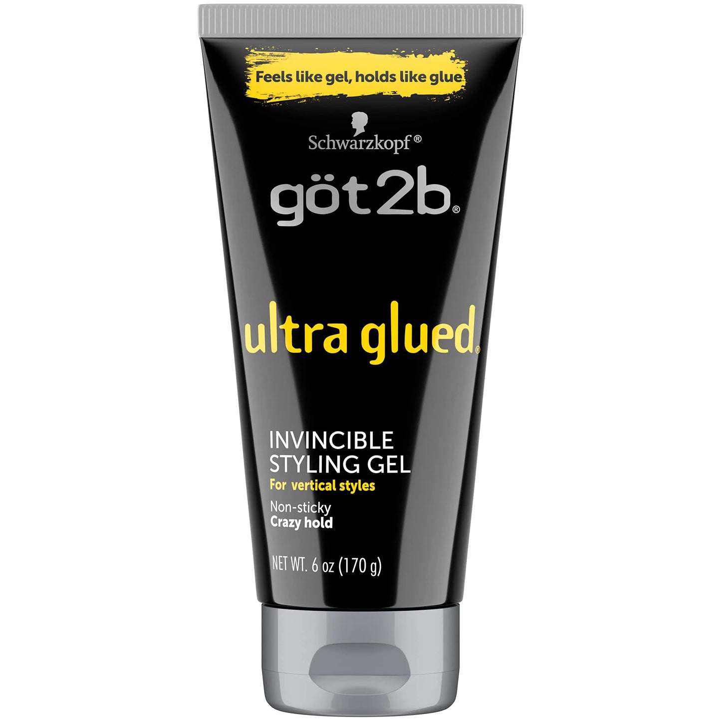 Got2B Ultra Glued Invincible Styling Gel 2 - 6 oz tubes + 1 Travel 1.25 oz tube Styling Gel + Travel 1 Fl Oz (Pack of 1)