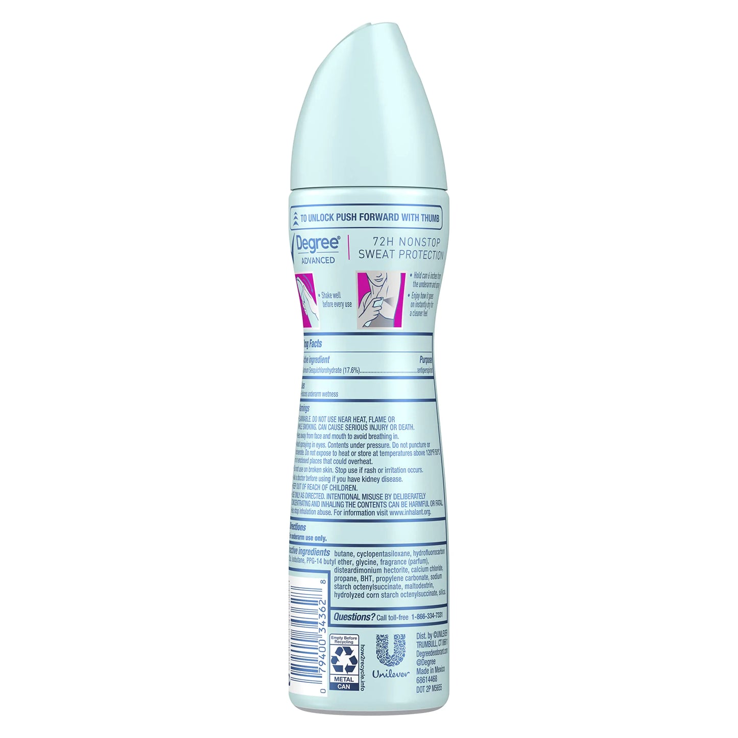 Degree Advanced Antiperspirant Deodorant Dry Spray 72-Hour Sweat and Odor Protection Sheer Powder Deodorant Spray For Women With MotionSense Technology 3.8 oz, Pack of 3 3.8 Ounce (Pack of 3)